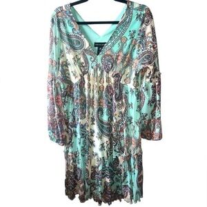 Bohemian Paisley Long Sleeve Dress